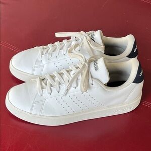 Adidas Advantage 2.0 Size 9 White Navy Blue Casual Cloudfoam Sneakers